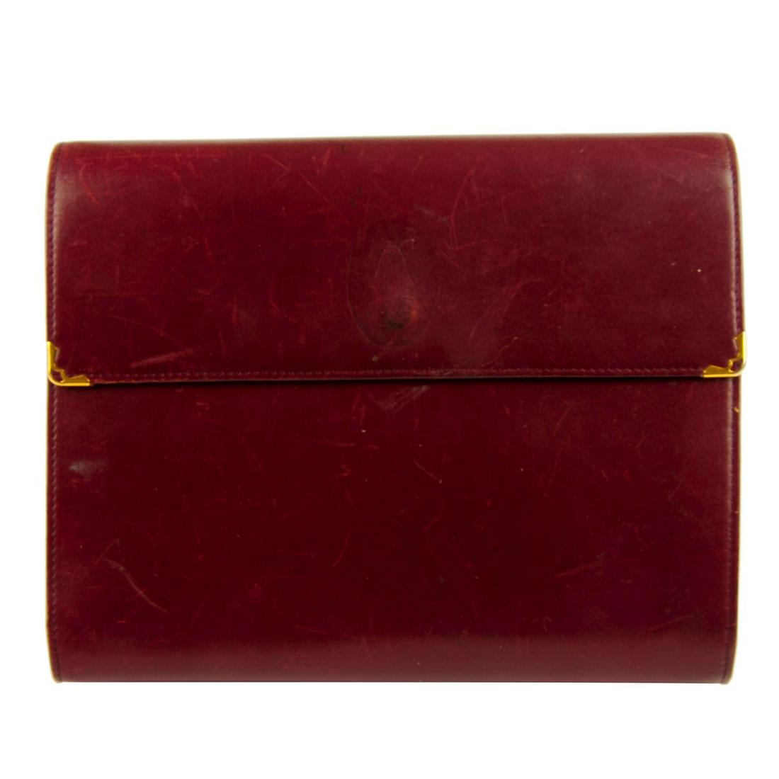 CARTIER - a Bordeaux leather address book journal. (1 of 4)