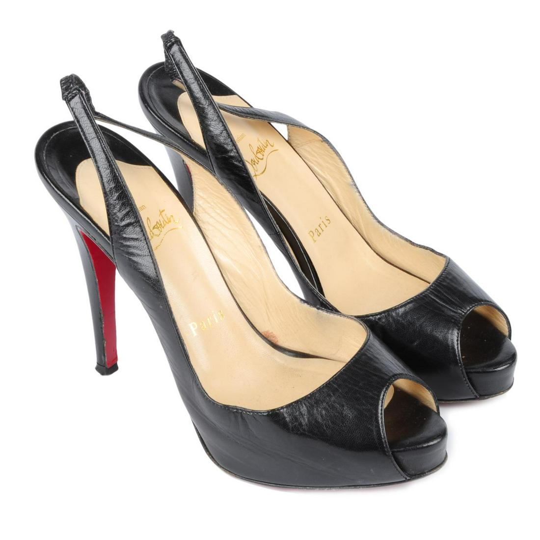 CHRISTIAN LOUBOUTIN - a pair of peep-toe stiletto (1 of 5)
