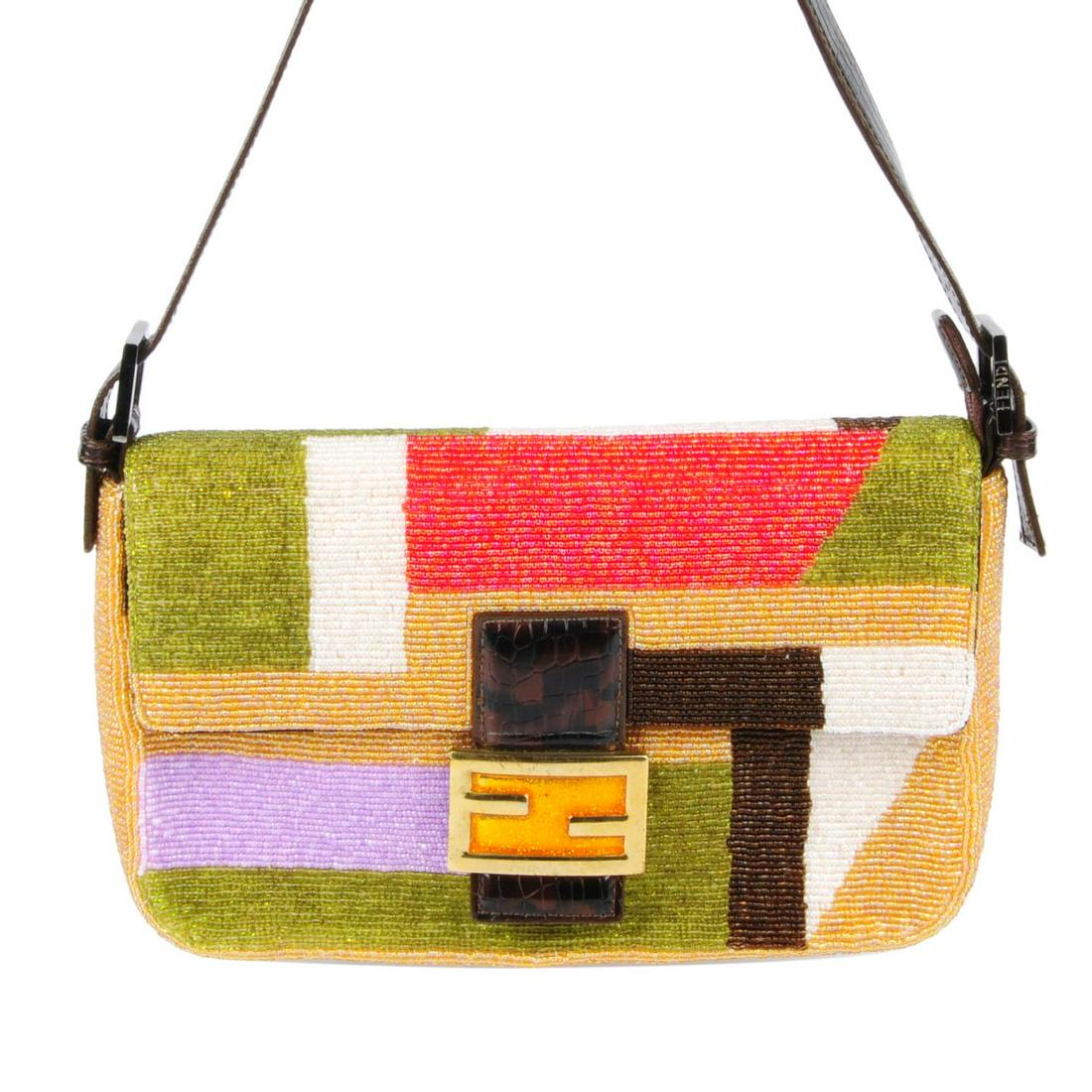 fendi beaded baguette
