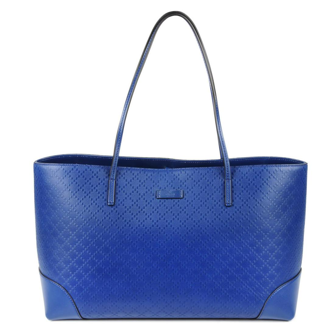 GUCCI - a blue Bright Diamante leather handbag. (1 of 4)