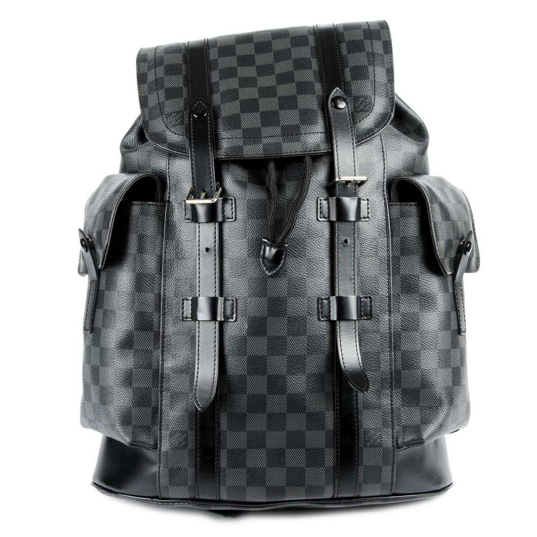 LOUIS VUITTON - a Damier Graphite Christopher PM (1 of 4)