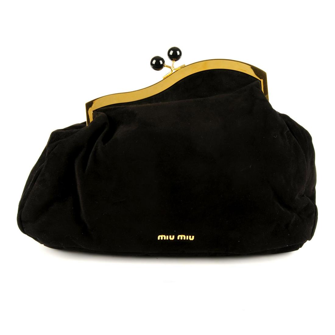 miu miu gold clutch