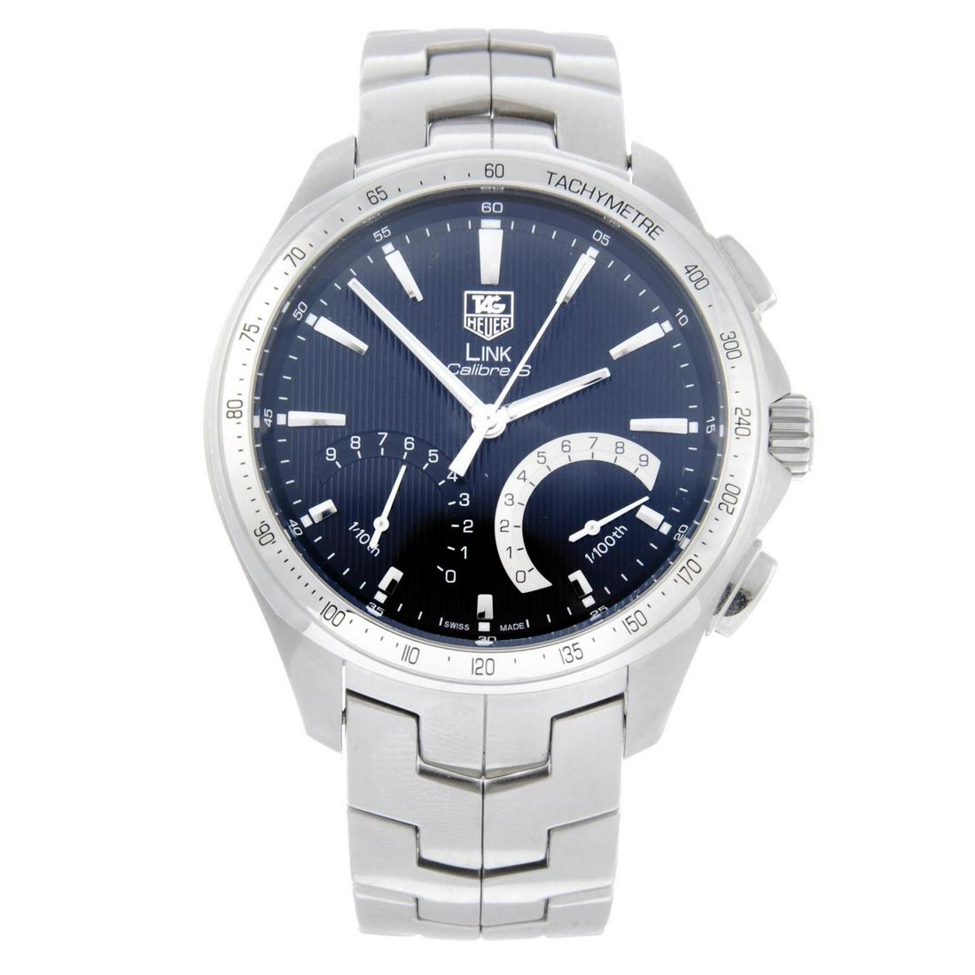 TAG HEUER - a gentleman's Link Calibre S chronograph (1 of 3)