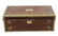 A 19th century mahogany brass bound military style