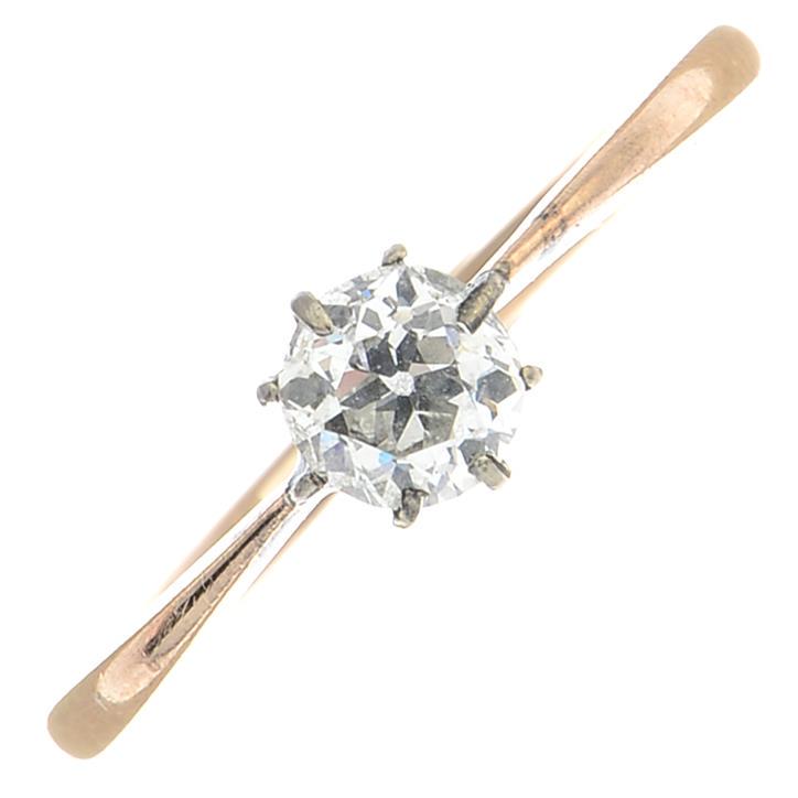 An early 20th century 9ct gold old-cut diamond (1 of 3)