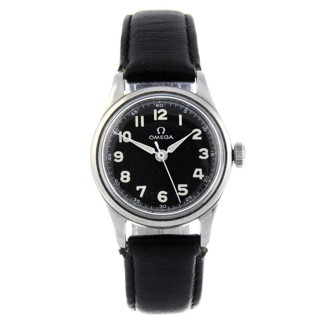 OMEGA - a mid-size wrist watch. Stainless steel case. (1 of 4)