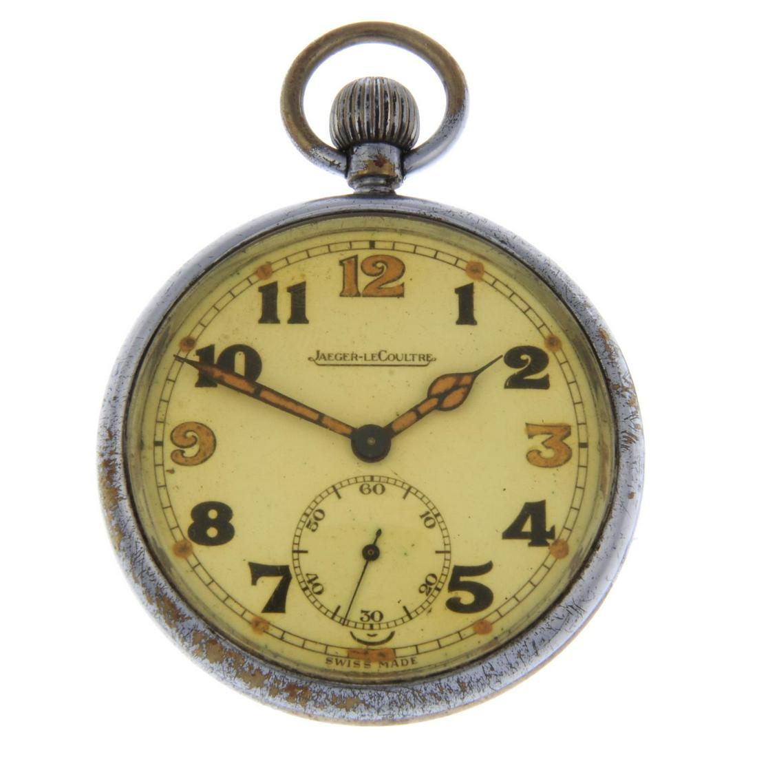 An open face military issue pocket watch by (1 of 2)