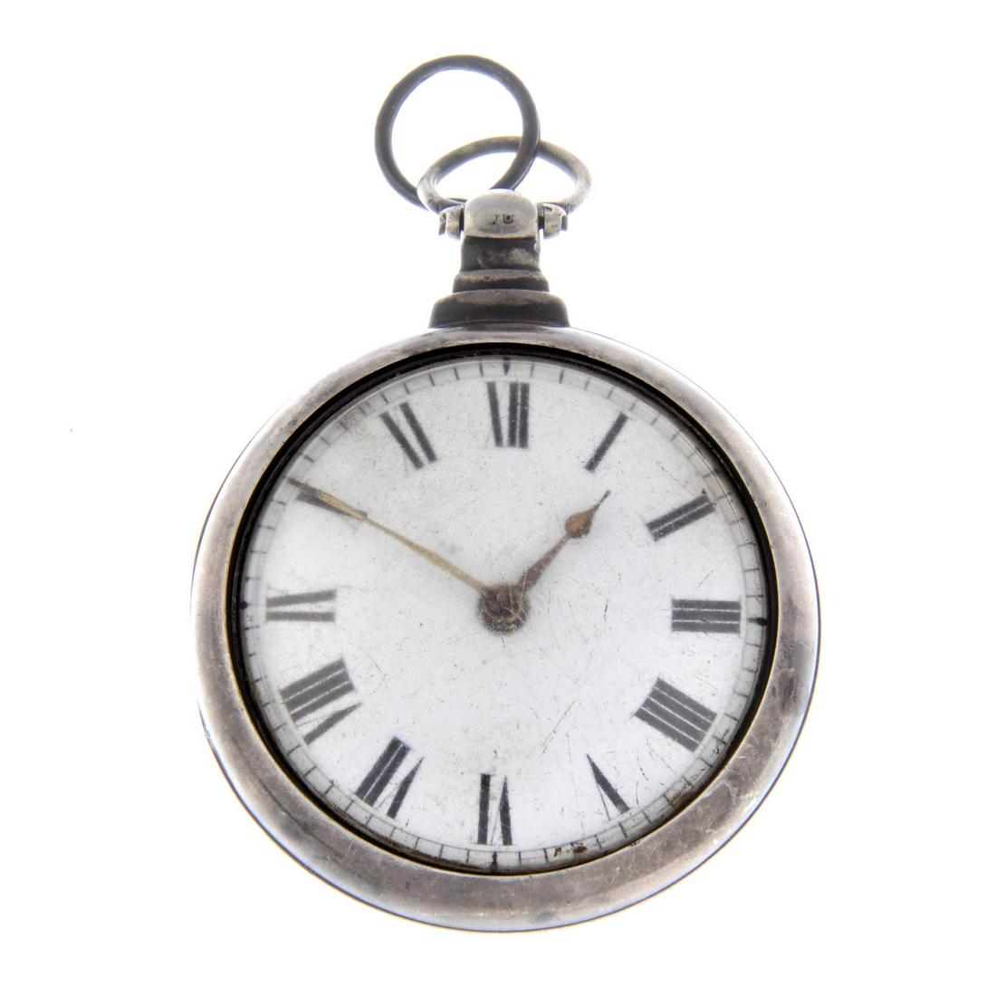 A pair case pocket watch. Silver cases, hallmarked (1 of 5)