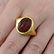 A Roman 1st Century BC carnelian intaglio ring.Ring
