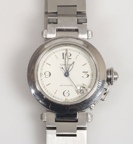 CARTIER - a gentleman's recent steel Pa