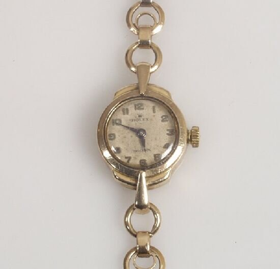 ROLEX - ladies late 1950's 9ct watch wi