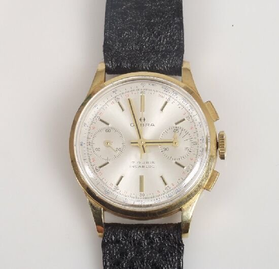 Oebra - 18ct gentleman's chronograph wr