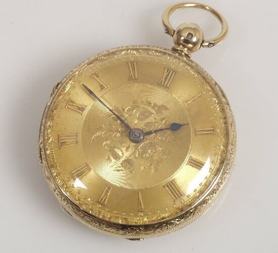 Gentleman's 18ct gold mid Victorian ope