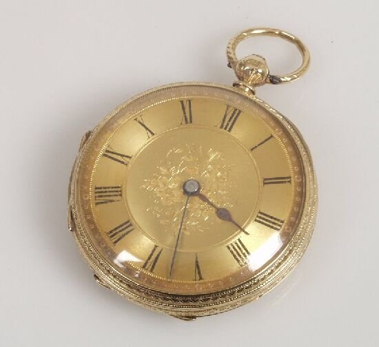 Victorian 18ct gold gentleman's open fa