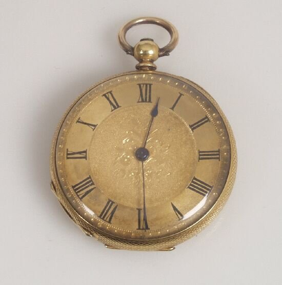 Late Victorian, 18ct gold stamped key w