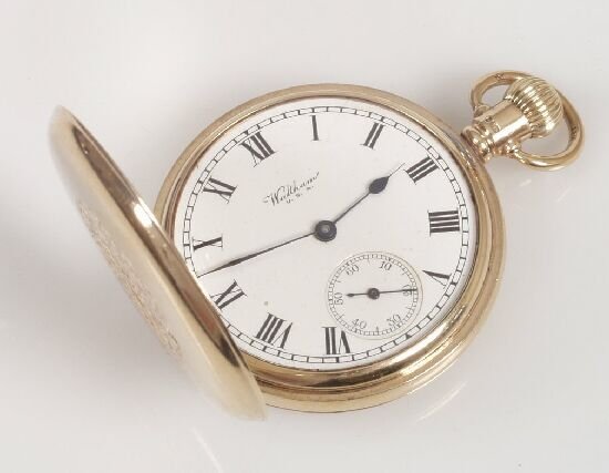 9ct gold gentleman's Waltham full hunte