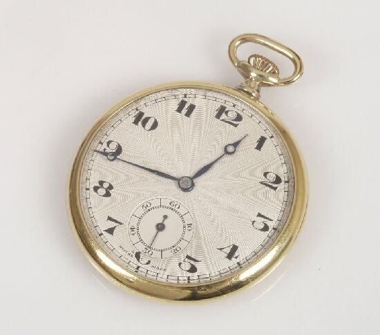 A gentleman's rolled gold open face key