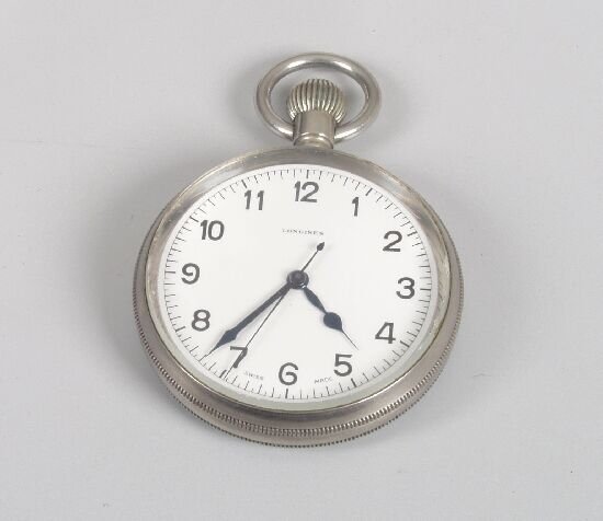 LONGINES - a metal open face military p
