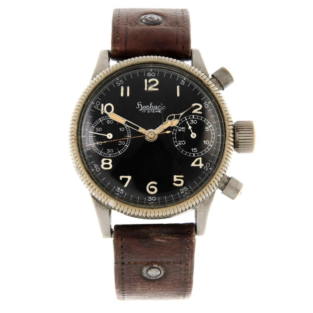 HANHART - a military issue chronograph wrist watch. (1 of 5)
