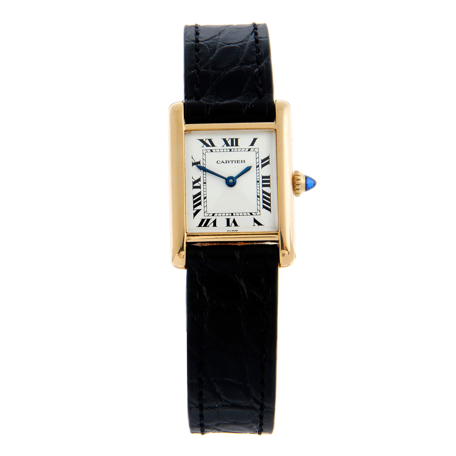 CARTIER - a Tank Louis wrist watch. Yellow metal case, stamped 18K. Case size 20x28mm. Numbered (1 of 6)