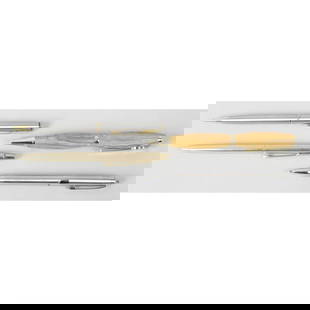 Assorted vintage and modern pens: A collection of assorted later 20th century pens to include a Parker 25, a Parker Sonnet, a rolled gold Parker pen, a Brio De Luxe and a Hills Woodcraft handmade pen by Thomas Anthony Hill (qty) Condi