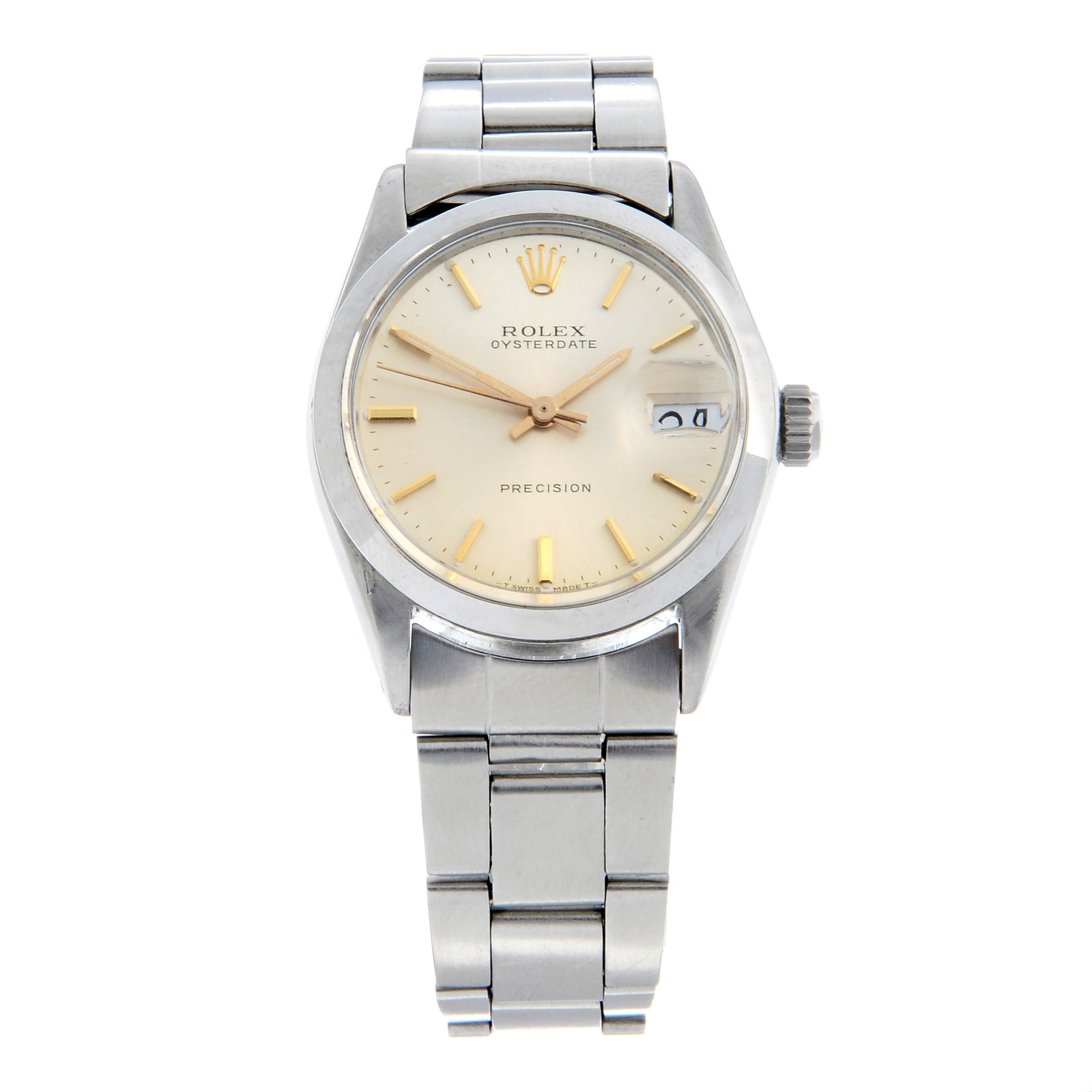 Rolex - an Oysterdate Precision bracelet watch. Circa 1966. Stainless steel case. Case width 30mm. (1 of 6)