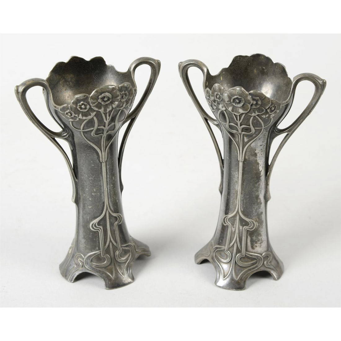 Pair Of Wmf Art Nouveau Bud Vases. Auction