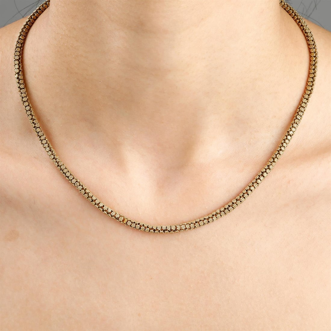 Georgian gold chain, with coral clasp (1 of 5)