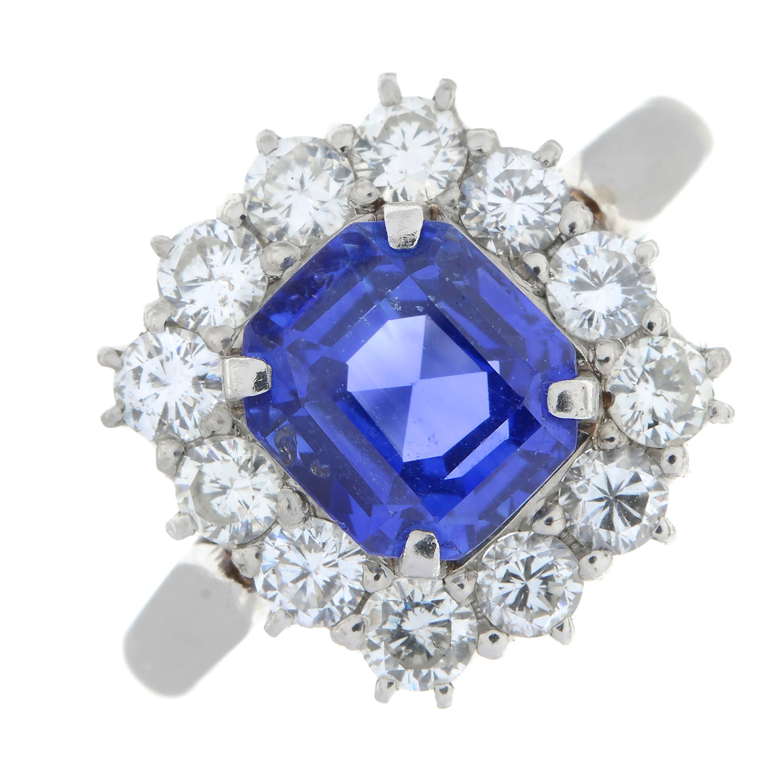 Sri Lankan sapphire and diamond ring