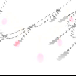 Edwardian conch pearl and diamond necklace