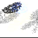 Diamond and sapphire brooch, by Eliakim Le Caire