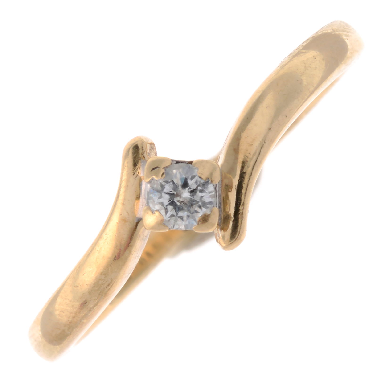 9ct gold diamond single-stone ring