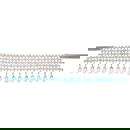 Diamond and blue topaz necklace