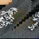 Diamond, emerald & sapphire brooch