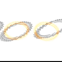 Two diamond floral cluster bangles