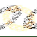 9ct gold diamond curb-link bracelet