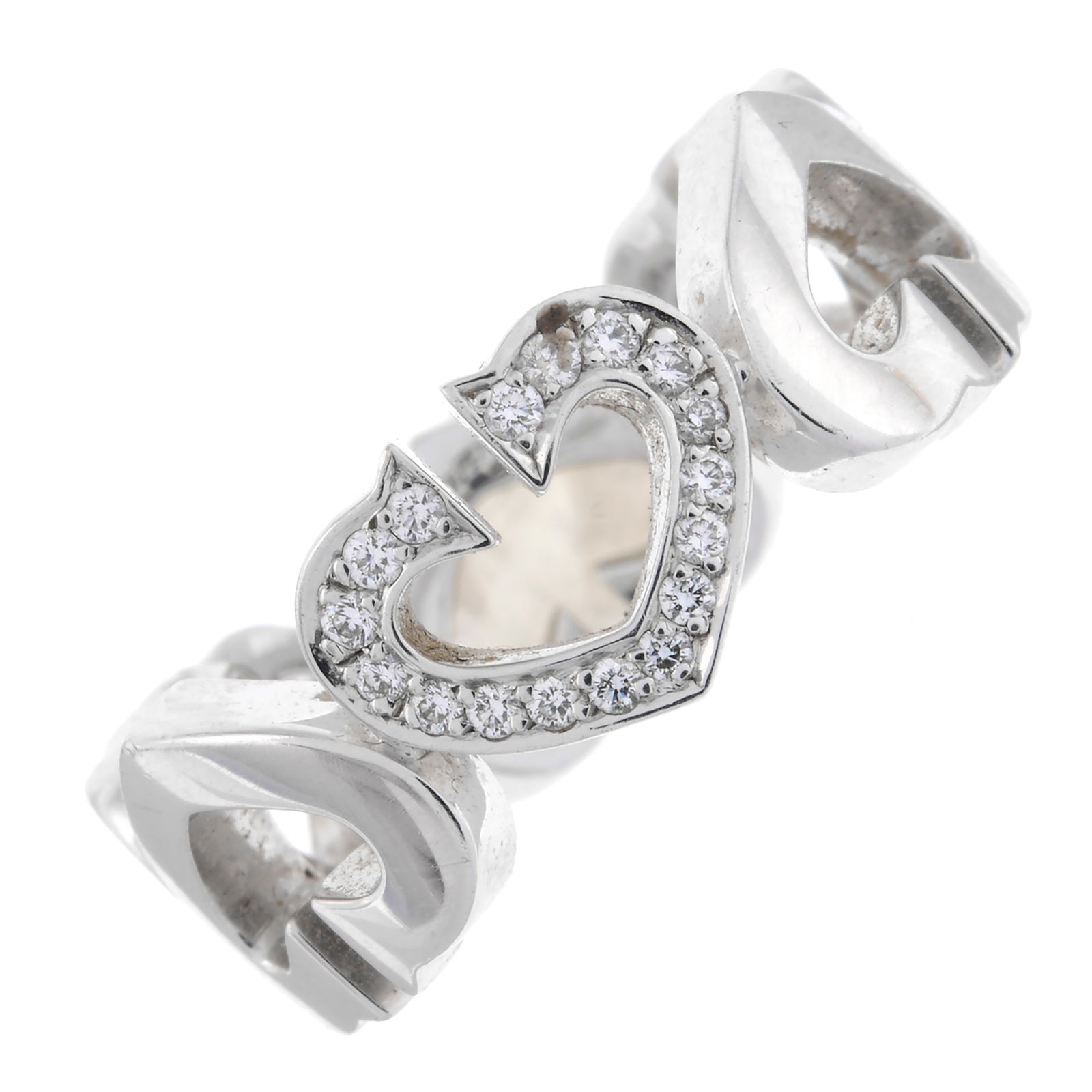 Diamond 'C de Cartier' hearts ring, by Cartier (1 of 4)