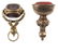 Two late 19th century agate fobs. - 5