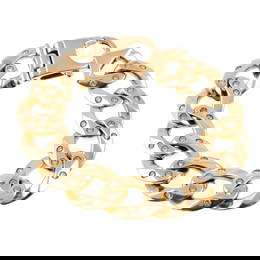 9ct gold diamond curb-link bracelet