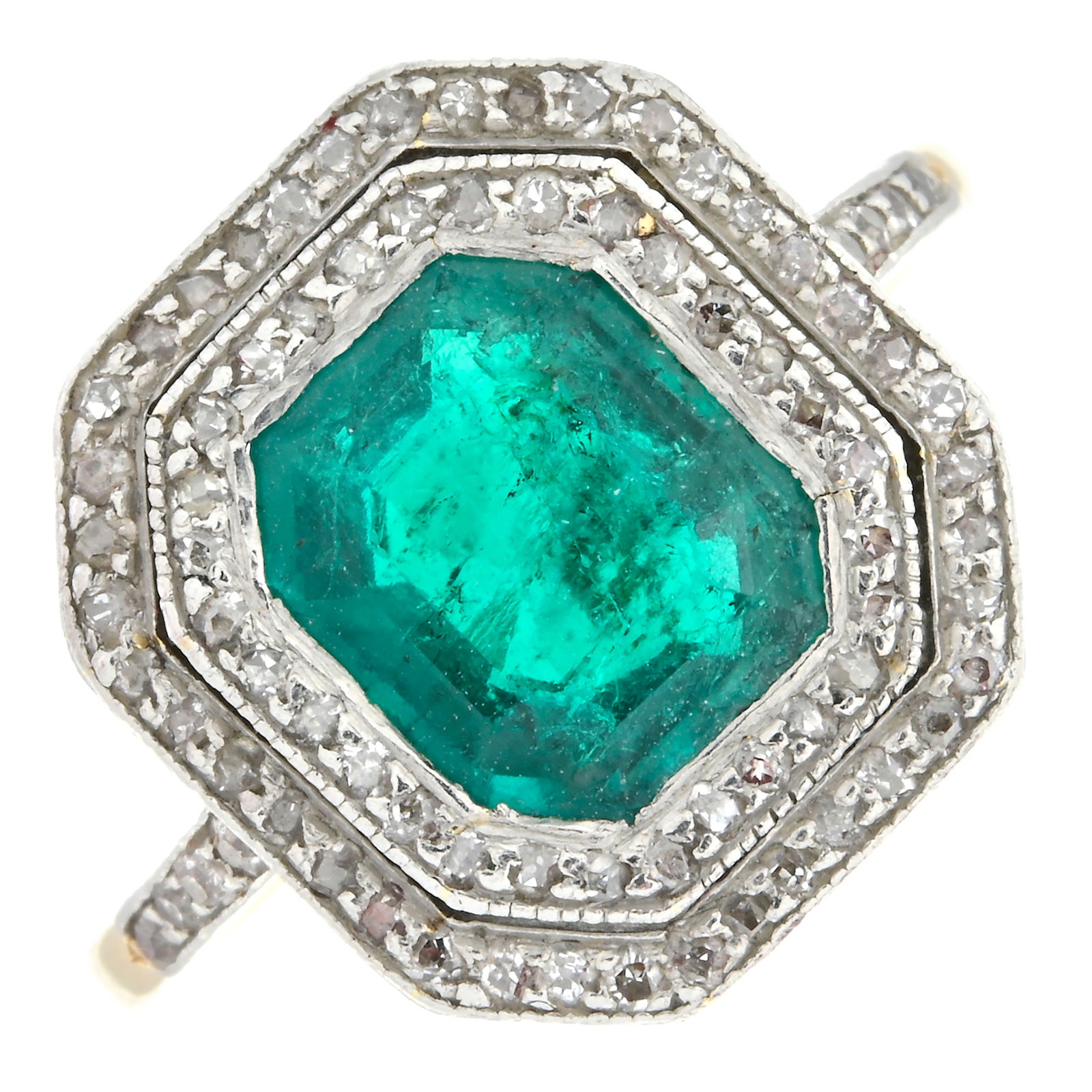 Early 20th century Colombian emerald ring