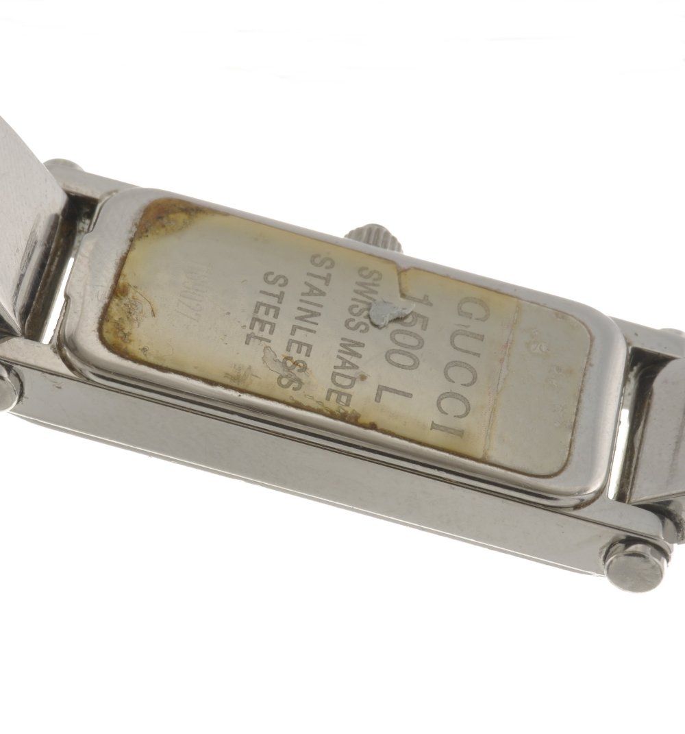 A stainless steel quartz lady's Gucci 1500L bangle watc - 2