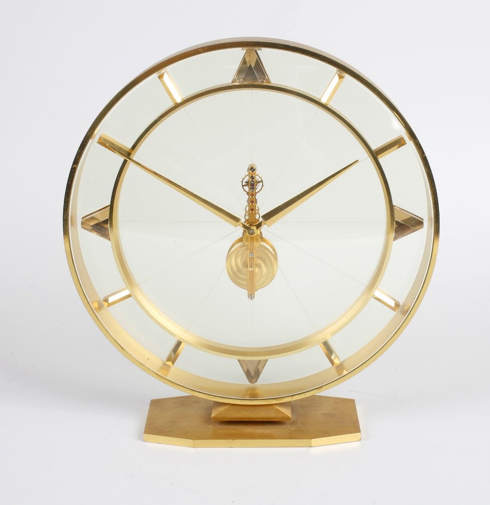 A Jaeger LeCoultre inline mantel clock
