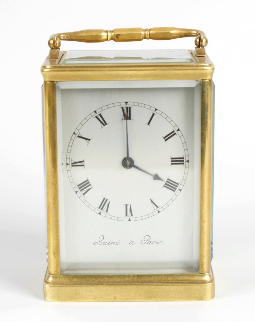 A good early to mid 19th century Parisian carriage cloc