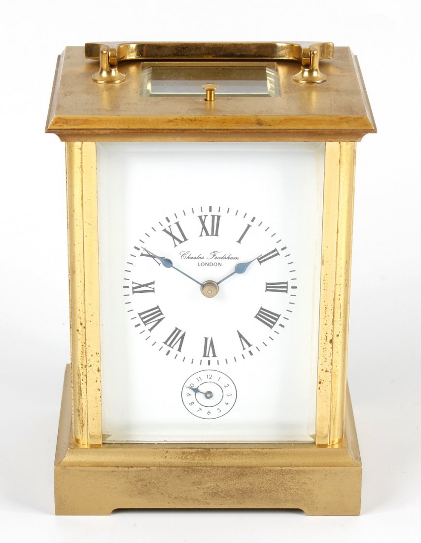 A French repeating carriage clock retailed by Charles F