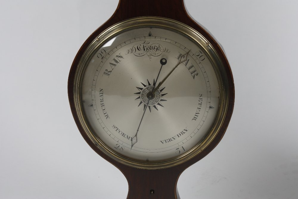 An early 19th century inlaid mahogany wheel barometer w - 2
