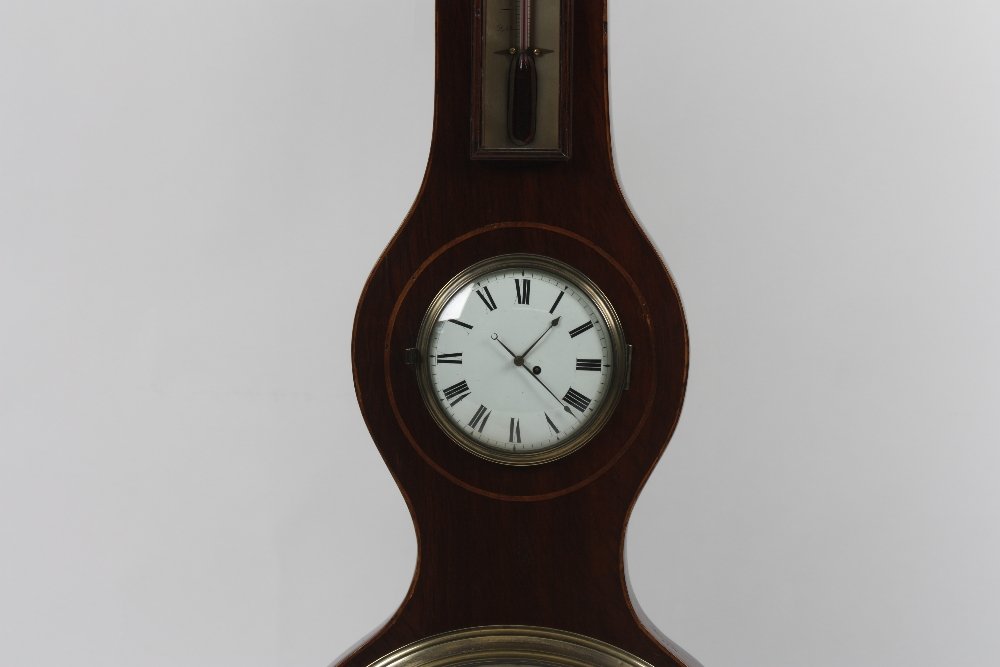 An early 19th century inlaid mahogany wheel barometer w - 3