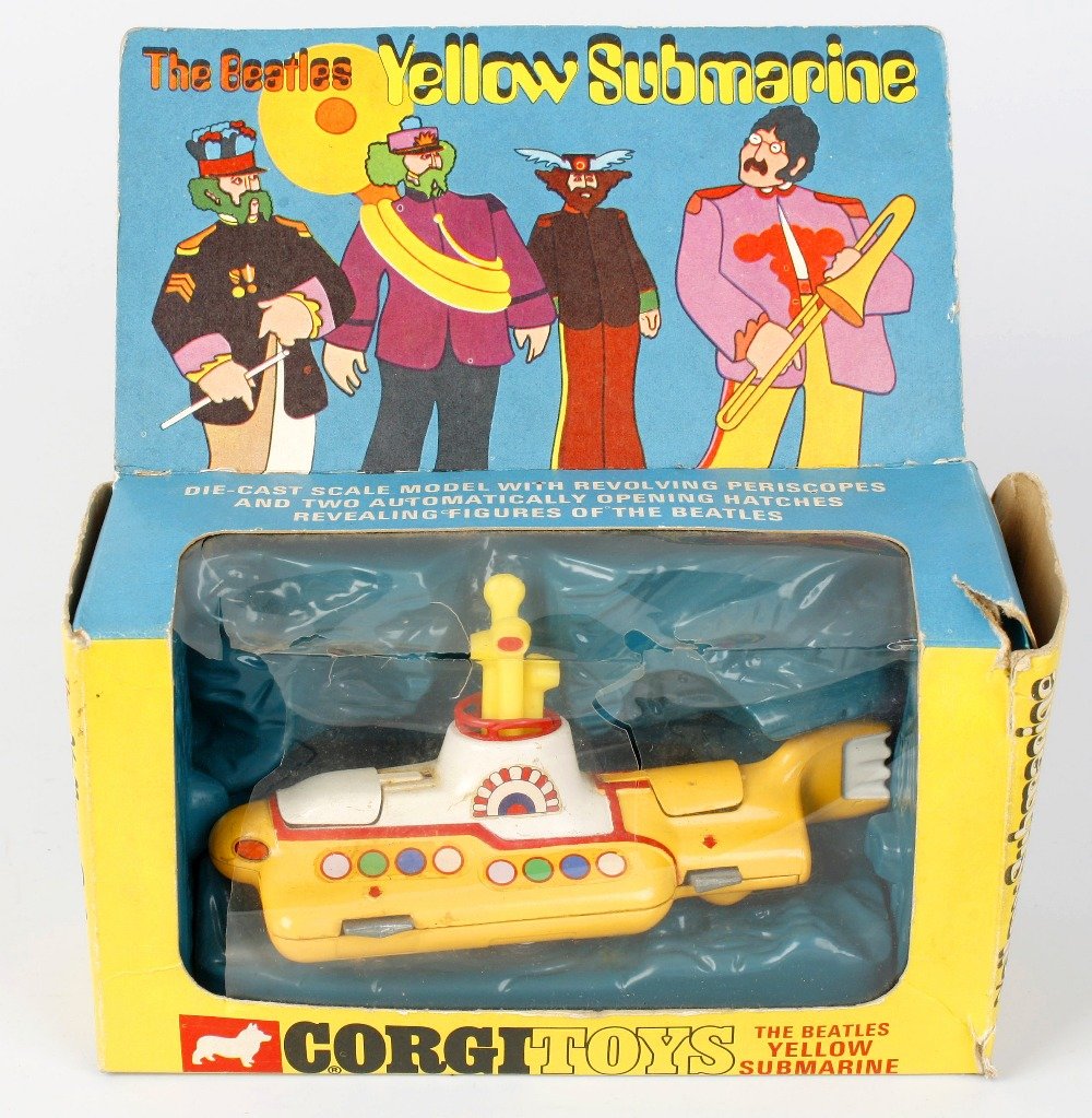 A Corgi Toys die cast model No. 803 'The Yellow Submari: A Corgi Toys die cast model No. 803 'The Yellow Submarine' in original box