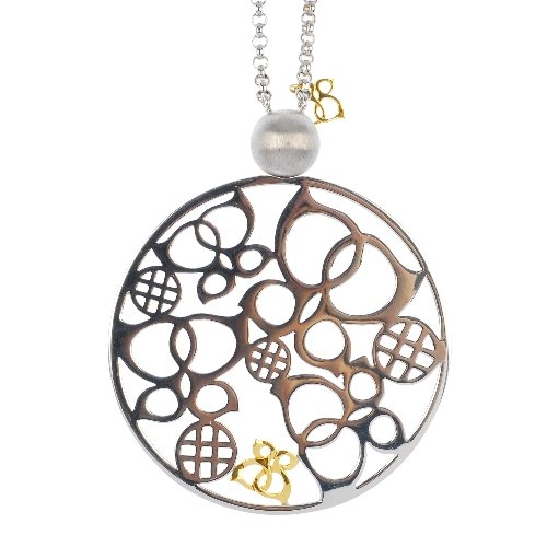 BIBA - ten items of jewellery.: * BIBA - ten items of jewellery, to include three bangles, two bracelets suspending decorative discs, two pairs of earrings, a ring, a charm and a large disc pendant. Signed Biba. All with hallmarks f