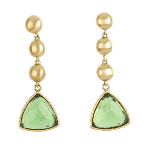 A selection of designer jewellery: A selection of designer jewellery, to include a pink glass heart pendant by Lalique, a resin and pink paste heart pendant by Bunz, together with a pair of green resin ear pendants by Lucas Jack. With