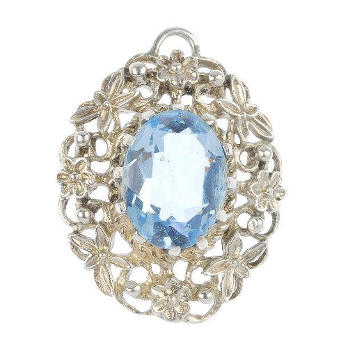 A selection of jewellery.: A selection of jewellery, to include a ring with a marquise-shape carved coral panel depicting the side profile of a lady, a brooch of scrolling design set with six circular agate cabochons and a Czec